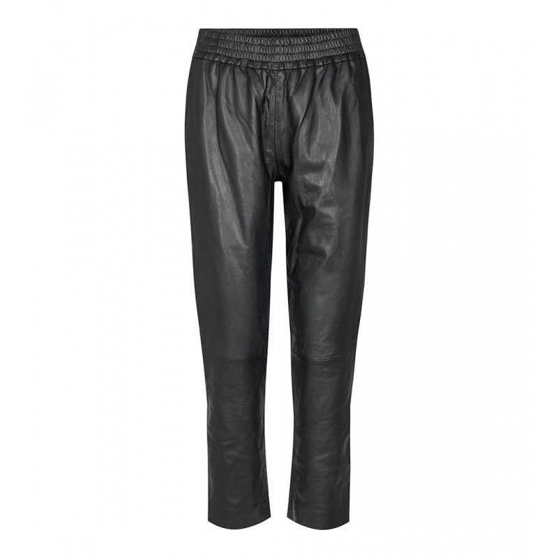Co'Couture Shiloh Crop Leather Pant Black