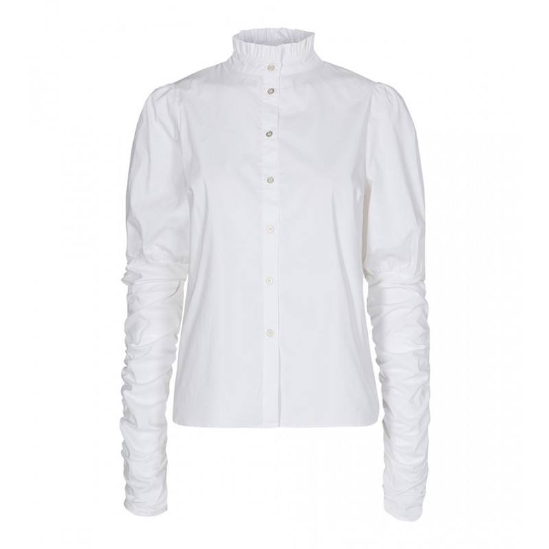 Co'couture Sandy Poplin Puff Shirt White