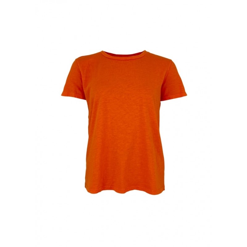 Black Colour Isa S/S T-Shirt Orange