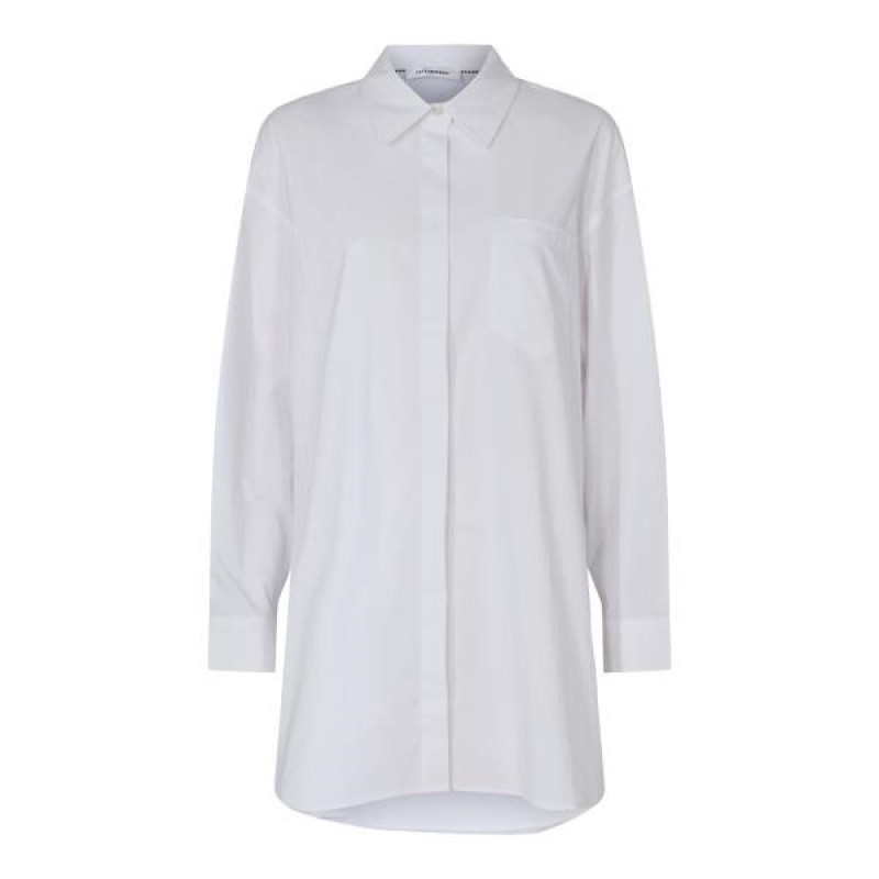 Co'Couture Hannah Midi Shirt White