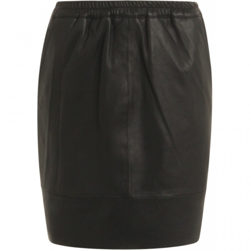 Coster Copenhagen CC Heart Leather Skirt Black 
