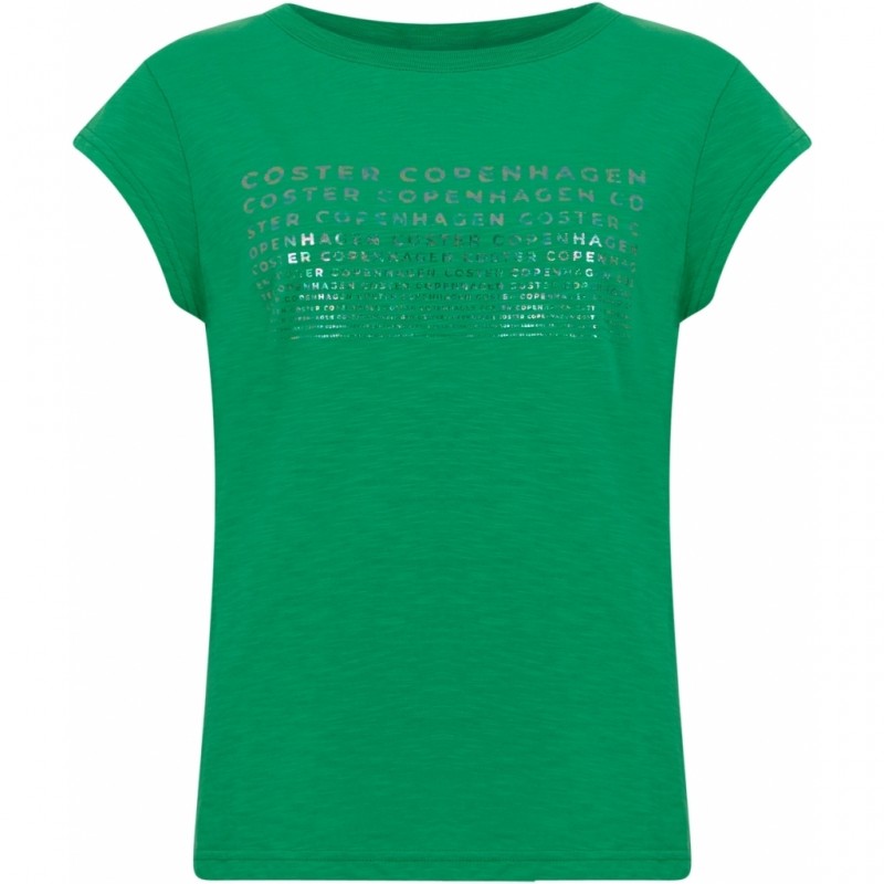 Coster Copenhagen T-shirt W. Holographic Emerald Green