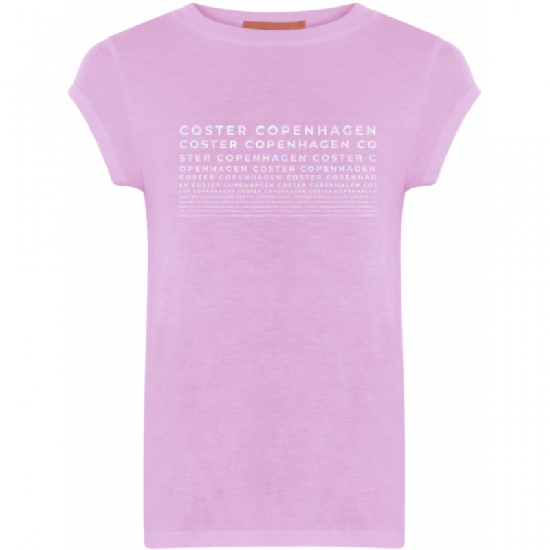  Coster Copenhagen T-shirt W. Holographic Orchid Pink