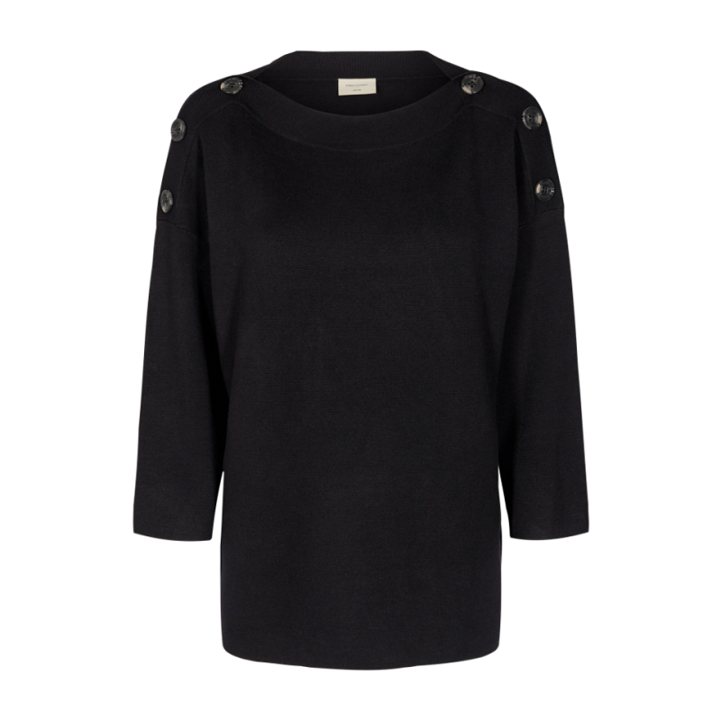 Freequent Ani Pullover Black Solid