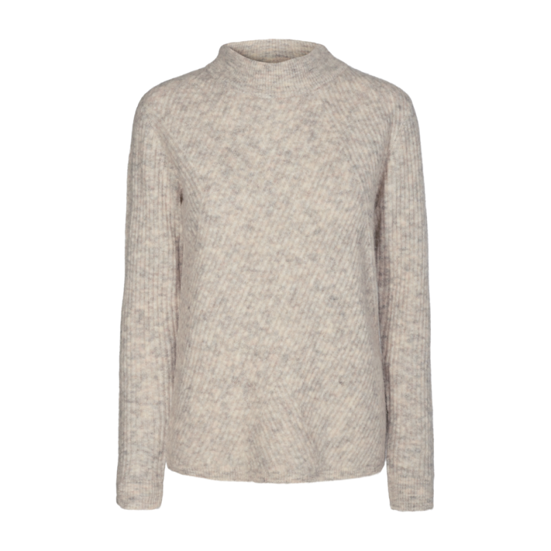 Freequent Hill Pullover High Rib Oatmeal
