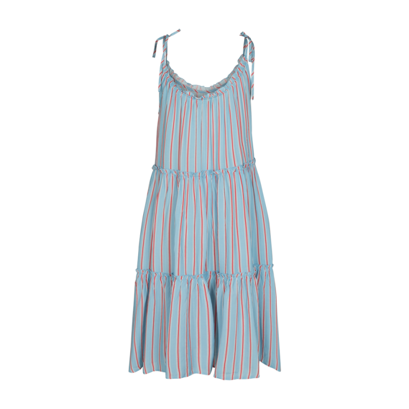 Freequent Tea Strop Dress Chambray Blue Mix 
