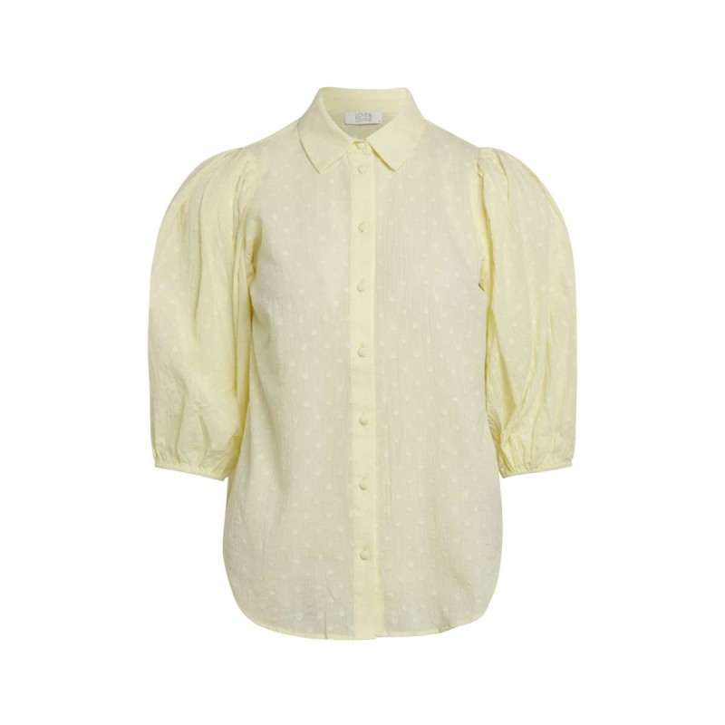 Love & Divine Shirt W. Short Puff Sleeves L. Lemon