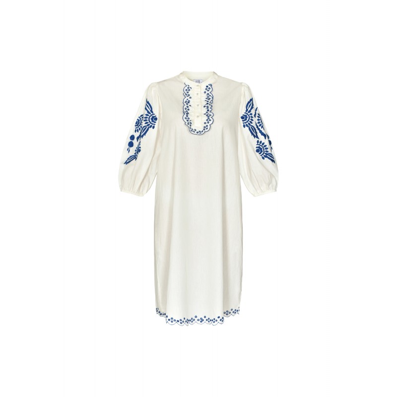 Love & Divine Dress Cream/Blue