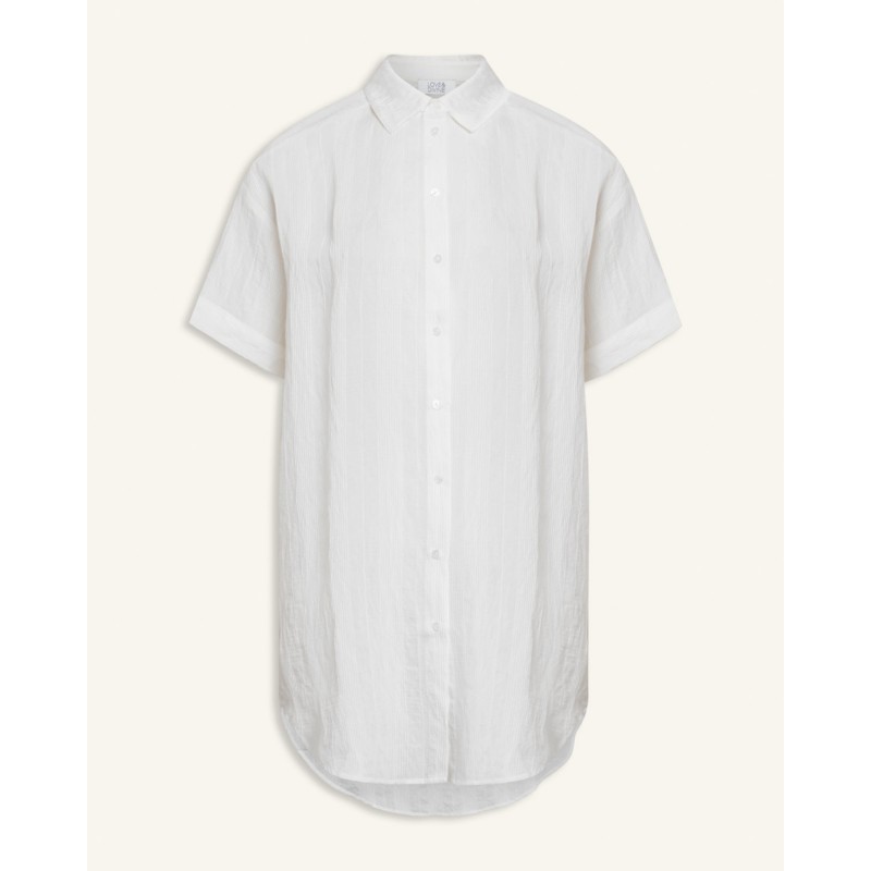 Love & Divine Long Shirt White Check
