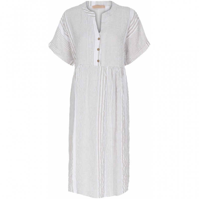 Marta du Cháteau Dress Stripe Beige/White
