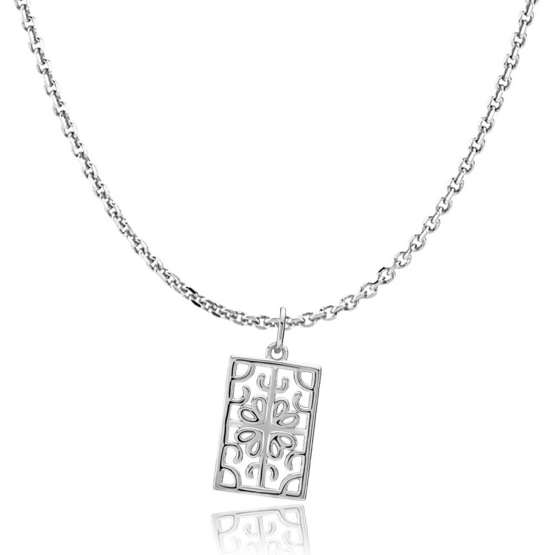 Sistie Balance Chain With Pendant Shiny Silver 45 CM