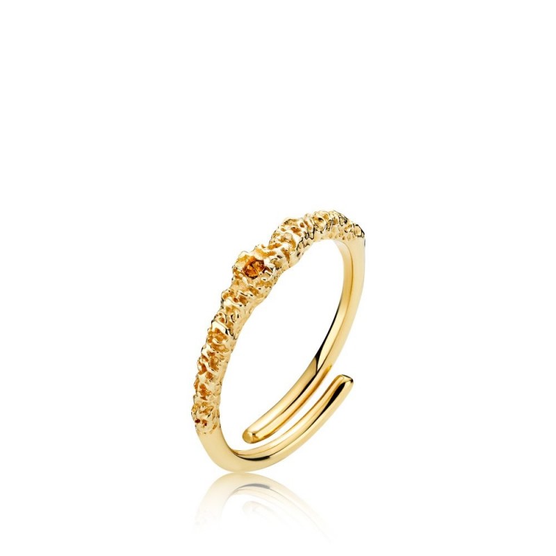 Sistie Silke Ring Shiny Gold 