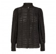 Co'Couture Petra Crepe Chech Shirt Black