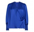 Co'Couture Leika Wrap Blouse New Blue