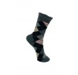 Black Colour Argyle Sock Grey
