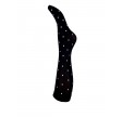 Black Colour Aura Knee High Socks Dots Black One Size