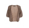 Black Colour Casey Puff Sleeve Cardigan Taupe