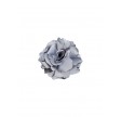 Black Colour Brooch/Clip Satin Flower Lt. Blue/Grey