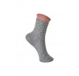 Black Colour Jo Dotted Sock Grey One Size