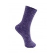 Black Colour Ronja Wool Sock Purple