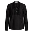 Co'Couture Callum Frill Placket Shirt Black 