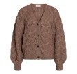 Co'Couture Jennese Cable Cardigan Walnut 