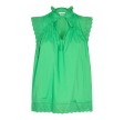 Co'couture Prima Pintuck Top Vibrant Green