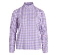Co'couture Cadie Check Puff Shirt Purple