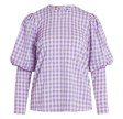 Co'couture Cadie Check Blouse Purple