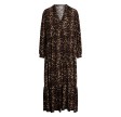 Co'couture Nabia Animal Floor Dress Mocca 