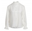 Co'Couture Callum Pintuck Frill Shirt White 