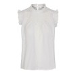 Có Couture Lola Linen Frill Top White