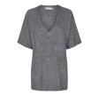 Co'Couture Soul V-knit Top Grey 