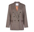 Co`Couture Madyn Oversize Check Blazer Mocca