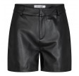 Co'Couture Phoebe Midi Leather Shorts Black