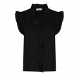 Co'Couture Sueda Frill Top Black