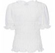 Continue Cph Julia Short Sleeves Smock Blouse White