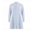 Coster Copenhagen Long Shirt W. High Neck And Broderi Anglaise Blue Fog
