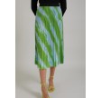 Coster Copenhagen Pleated Skirt In Faded Stripe Print 