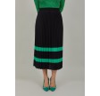 Coster Copenhagen Pleated Skirt With Stripes Black Green