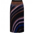 Coster Copenhagen Plisse Skirt With Print Twisted Stripe Print Blue