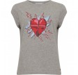 Coster Copenhagen T-shirt W. Heart Print Light Grey 