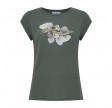 Coster Copenhagen T-shirt With Abstract Flower Print Moss Green