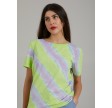 Coster Copenhagen T-shirt With Dip Dye Print Faded Stripe Print