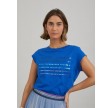 Coster Copenhagen T-Shirt With Foil Logo Electric Blue 