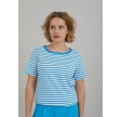Coster Copenhagen T-shirt With Stripes Blue Lagune Stripe