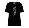 Coster Copenhagen T-shirt With Zebra Wing Mid Length Sleeve Black 