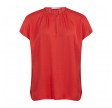 Coster Copenhagen Top With Shortsleeves And Gatherings Poppy Red 