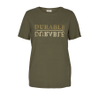 Freequent Fenja Tee Durable Olive Night W./Gold Foil Print