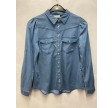 Freequent Fia Shirt Puff Vintage Blue Denim